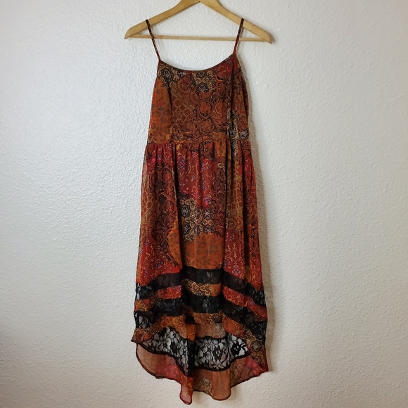 Band of Gypsies Dresses & Skirts - Band Of Gypsies  Red/Orange Boho Hi-Low Dress